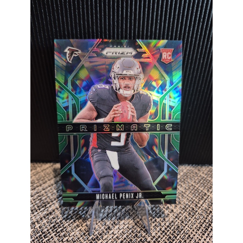 2024 Panini Prizm Michael Penix Jr. #10 Prizmatic Green Prizm (RC) ATL Falcons